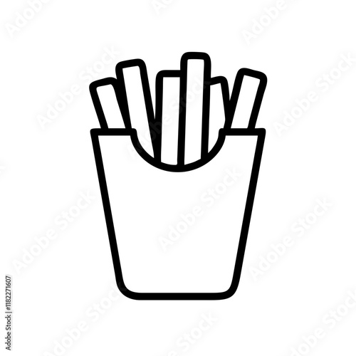 french fries icon design
