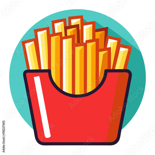 french fries icon design