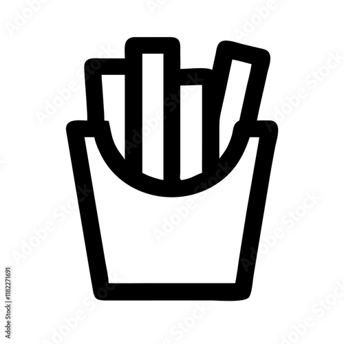 french fries icon design