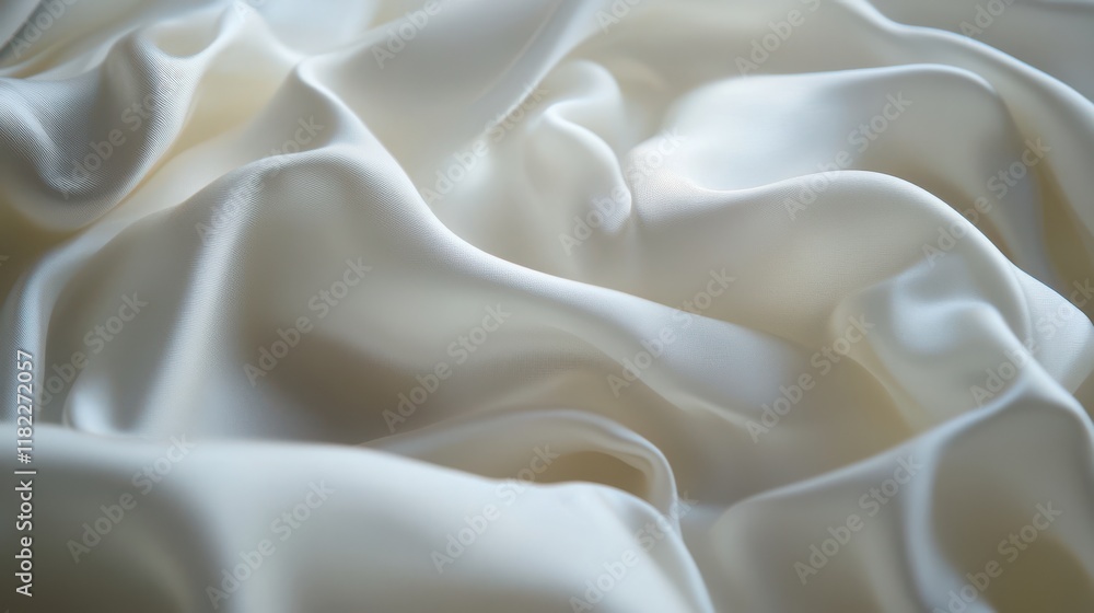 Fototapeta premium Elegant white silk texture premium branding soft folds seamless finish luxurious environment close-up view visual concept