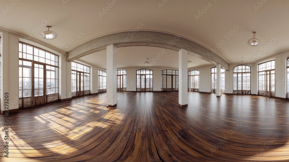 Spacious Loft Apartment with Huge Windows and Wooden Floor Spacious Loft Apartment with Huge Windows and Wooden Floor
