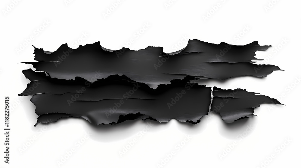 Piece of torn black paper on white background, black, paper, tear, ripped, isolated, background, texture, design, art, craft. Stardrop. Illustration Piece of torn black paper on white background, black, paper, tear, ripped, isolated, background, texture, design, art, craft. Stardrop. Illustration