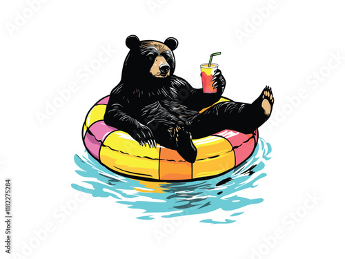 Summer Bear Silhouettes for Seasonal Fun Designs