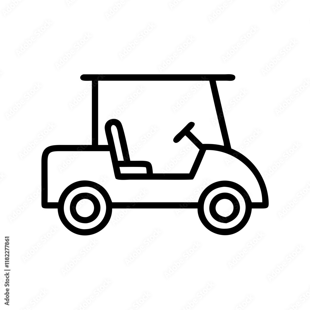 Fototapeta premium golf cart car icon design