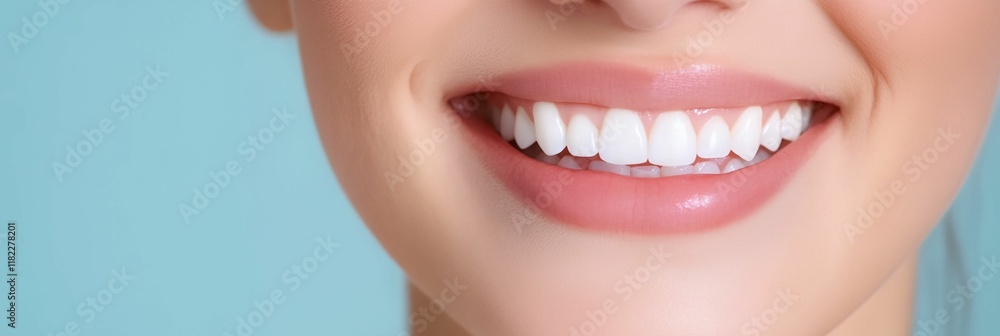 Obraz premium Woman with a white smile