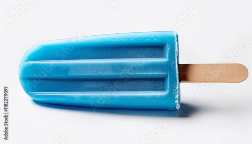 blue popsicle isolated on white or obvious history