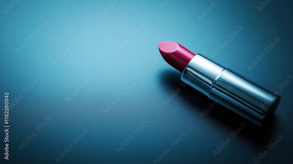 High-Quality Close-Up of a Stylish Red Lipstick on a Shiny Surface Perfect for Fashion and Beauty Stock Imagery Needs High-Quality Close-Up of a Stylish Red Lipstick on a Shiny Surface Perfect for Fashion and Beauty Stock Imagery Needs
