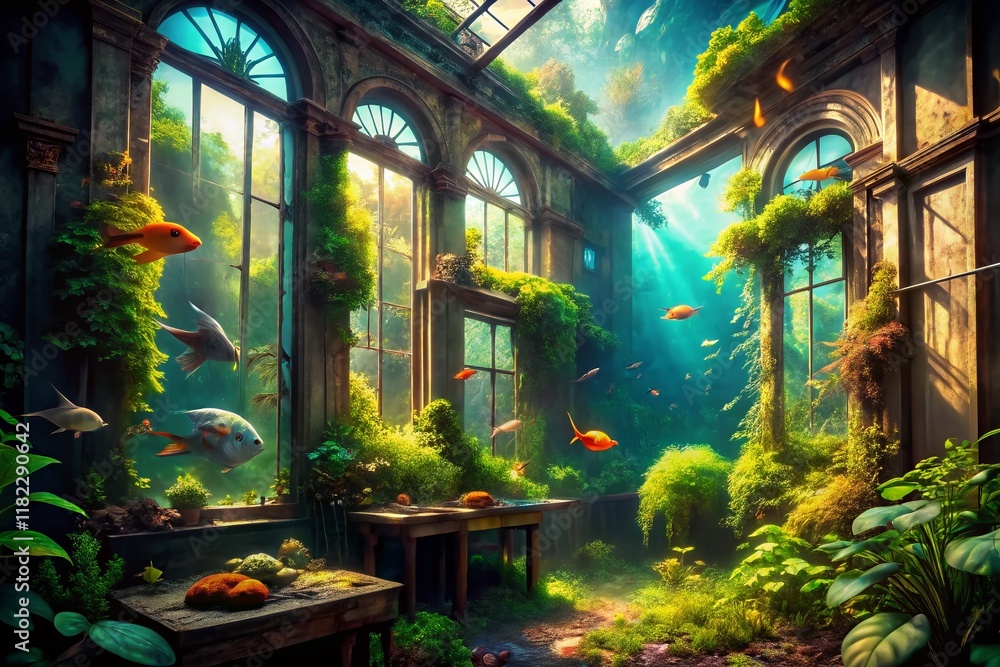 Vibrant Tropical Fish Aquarium: Urban Exploration Photography Vibrant Tropical Fish Aquarium: Urban Exploration Photography