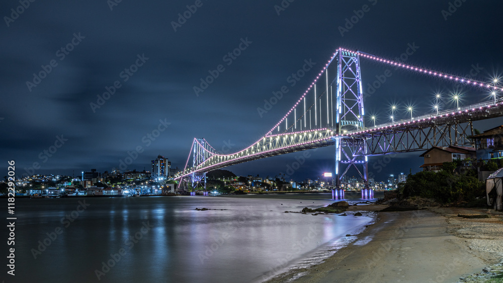 Fototapeta premium Ponte Hercílio Luz, Florianópolis, Santa Catarina, Brasil