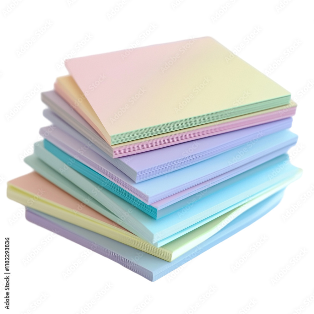 Pastel Paper Stack: A Delightful Collection of Colorful Notepads Pastel Paper Stack: A Delightful Collection of Colorful Notepads
