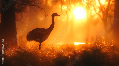 Moas were giant, flightless birds native to New Zealand, belonging to the ratite group, which includes ostriches and emus. These extraordinary creatures, now extinct, were unique in their diversity an photo