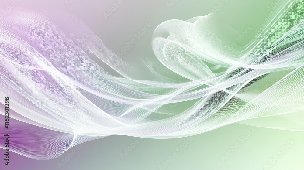 Flowing white streaks with light green and lavender over coral background abstract design high detail modern aesthetic Flowing white streaks with light green and lavender over coral background abstract design high detail modern aesthetic