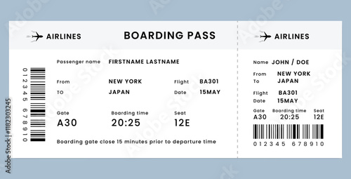 Boarding pass template