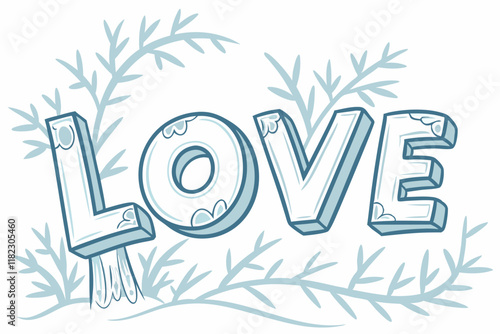 love typography vector design