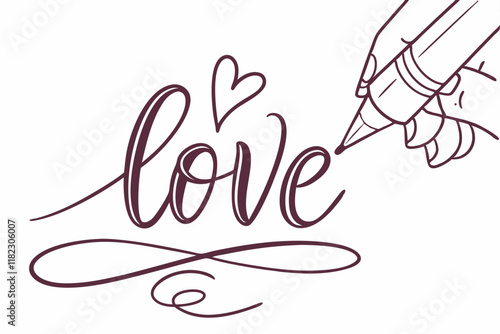 love typography vector design