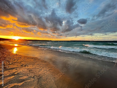 Lake Michigan at sunset