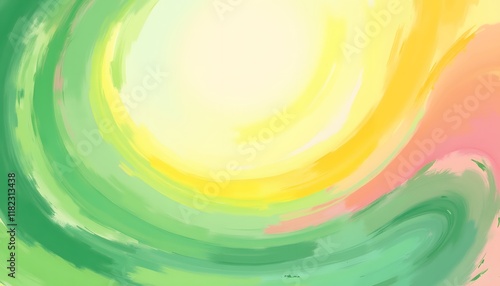 Dynamic Pastel Vortex Abstract in Spring-Inspired Color Palette