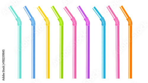 A drinking straws  set isolated on white 