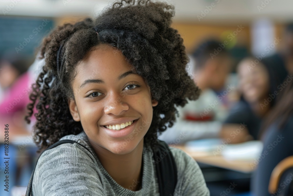Portrait of a high school African American female student Portrait of a high school African American female student