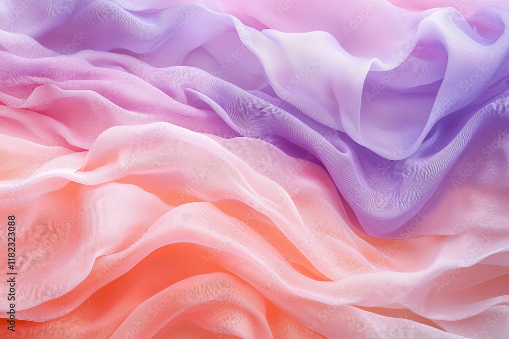 Fototapeta premium Soft pastel fabric, draped, textured, flowing.