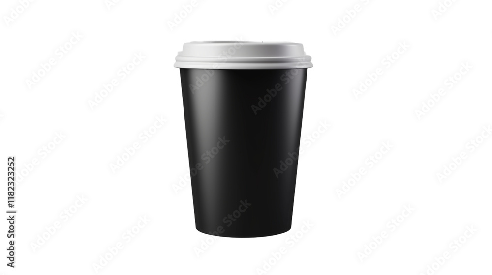 A black paper coffee cup A black paper coffee cup