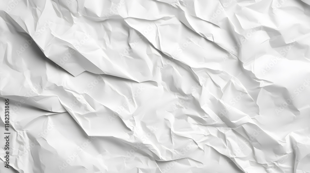 A background of crumpled white paper texture. A background of crumpled white paper texture.