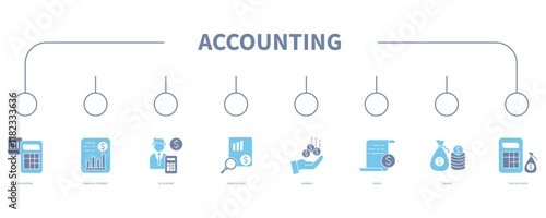 Accounting banner web icon vector illustration concept