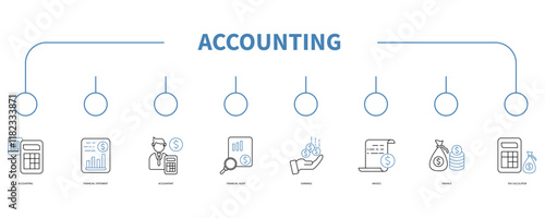 Accounting banner web icon vector illustration concept