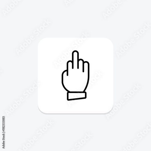 Bad Signal Hand line icon , vector, pixel perfect, illustrator file