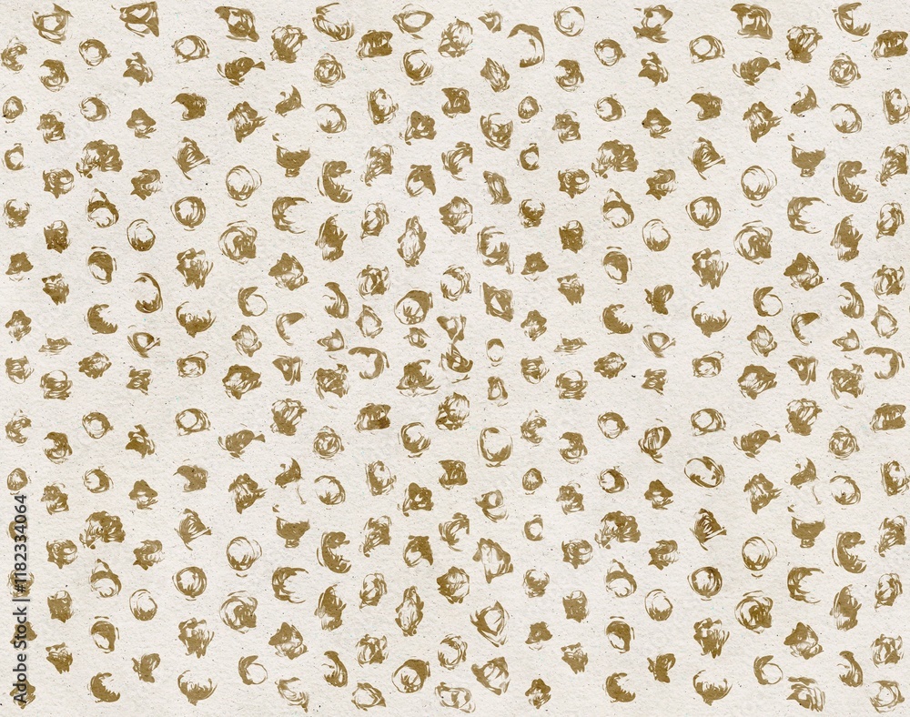 Hand-Drawn Abstract Dotted Pattern with Golden Brown Accents Hand-Drawn Abstract Dotted Pattern with Golden Brown Accents