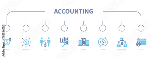 Accounting banner web icon vector illustration concept