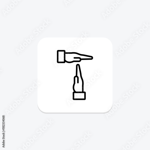 Time Out Hand line icon , vector, pixel perfect, illustrator file photo