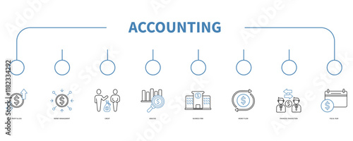 Accounting banner web icon vector illustration concept
