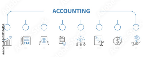 Accounting banner web icon vector illustration concept