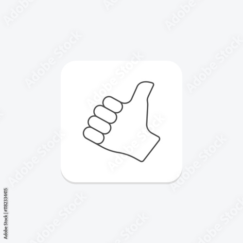 Hitchhiking thinline icon , vector, pixel perfect, illustrator file