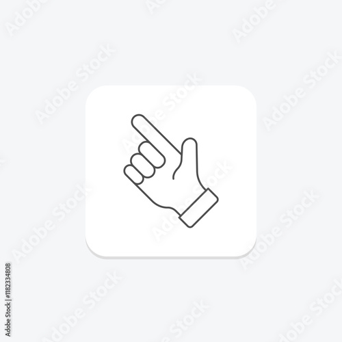 Check Hand thinline icon , vector, pixel perfect, illustrator file