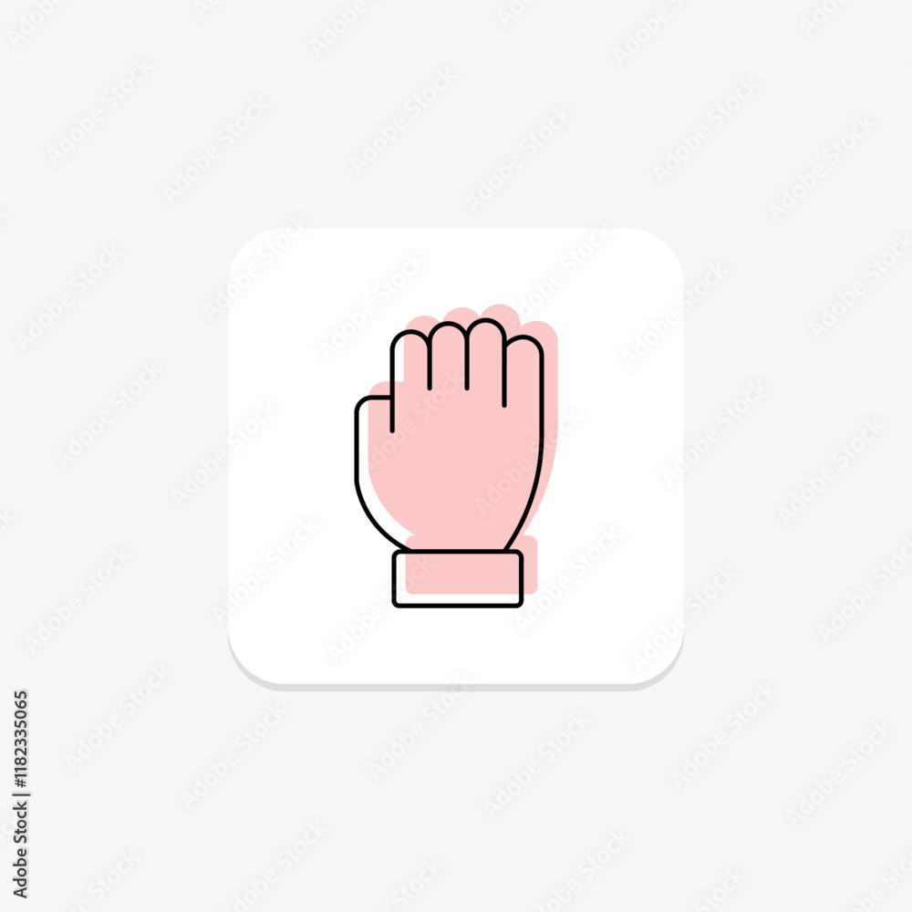 Fototapeta premium Drag Hand color shadow thinline icon , vector, pixel perfect, illustrator file
