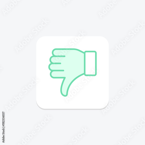 Dislike Hand duotone line icon , vector, pixel perfect, illustrator file