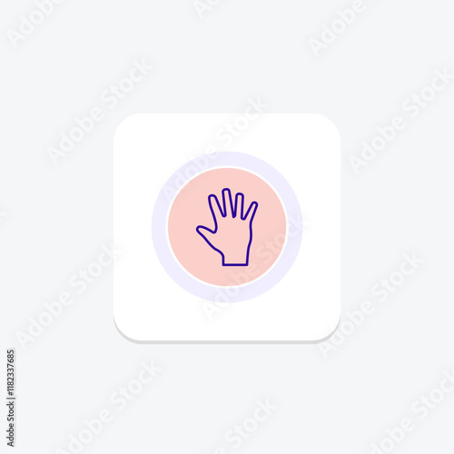 Palm Hand color circle icon , vector, pixel perfect, illustrator file photo