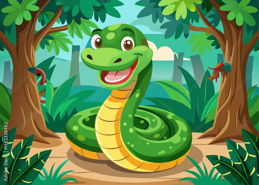 Fototapeta premium snake in the forest