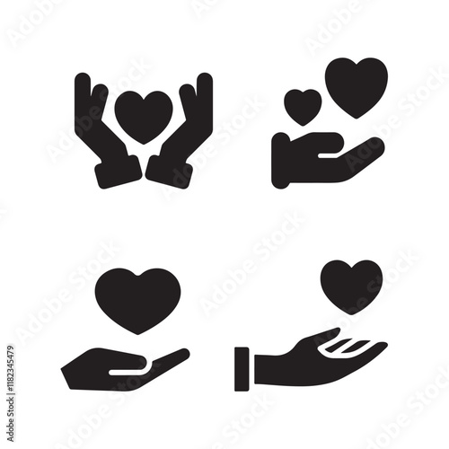 Hands Giving and Receiving Hearts: A Symbol of Love and Care