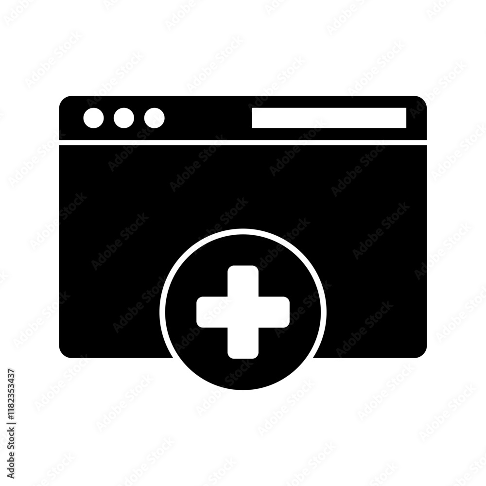 Fototapeta premium Add new web window