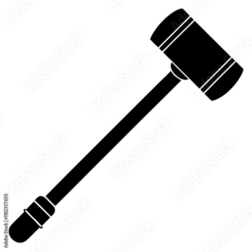 Croquet mallet silhouette vector illustration