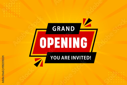 Grand opening sale banner. Grand opening sale banner template. vector illustration