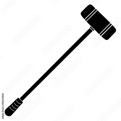 Polo mallet silhouette vector illustration