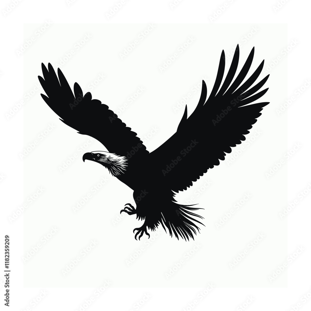 Obraz premium Bird silhouette vector illustration