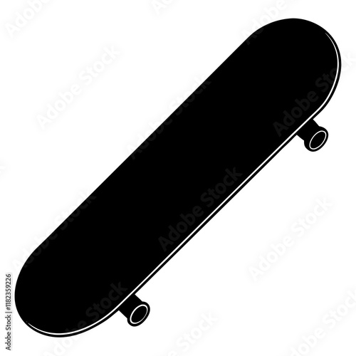 Skateboard deck silhouette vector illustration