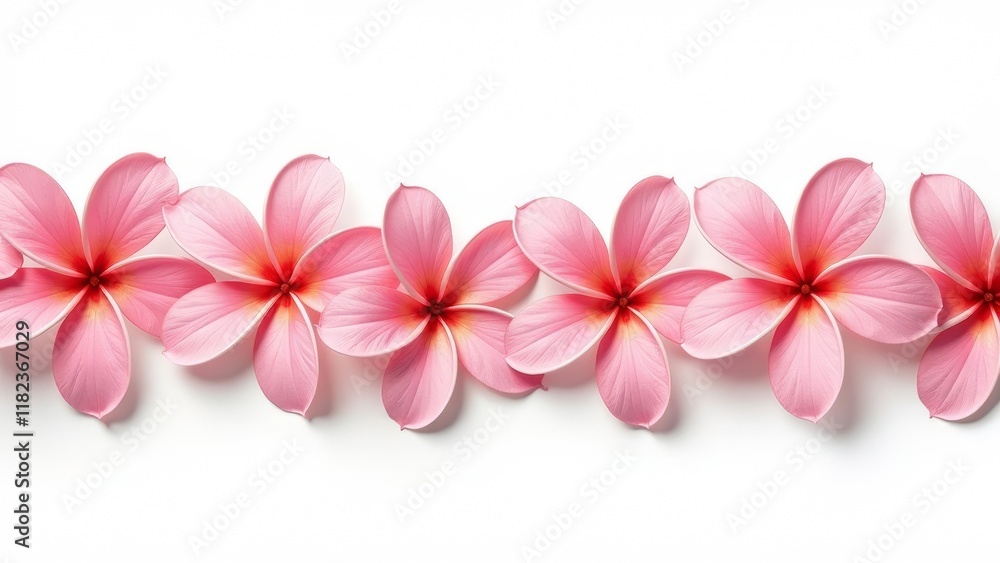 Obraz premium Plumeria flowers are isolated on a white background.