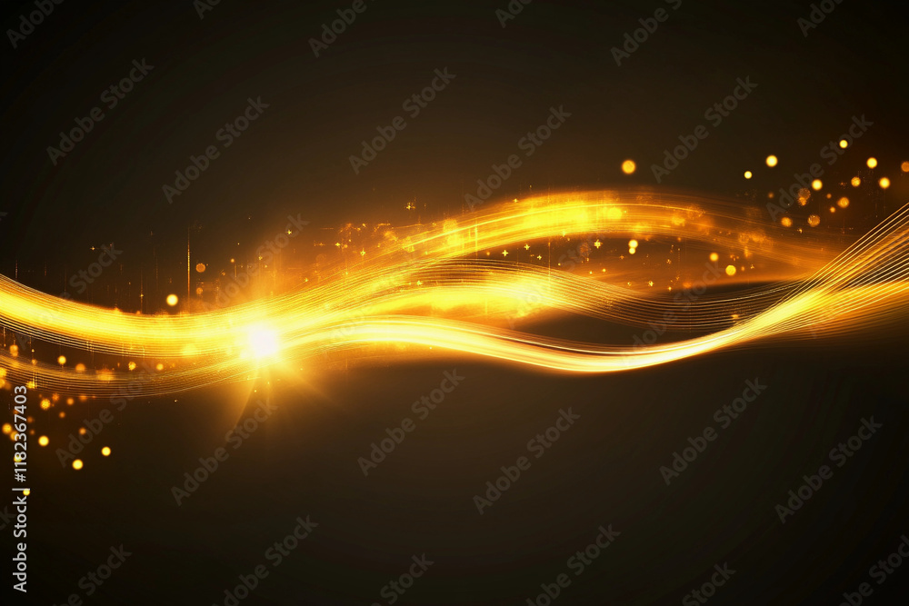 Fototapeta premium Radiant Light Leaks – Ethereal Flowing Streaks in Orange and Gold