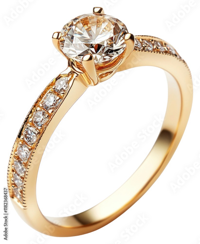 PNG Wedding ring diamond gold beautiful.
